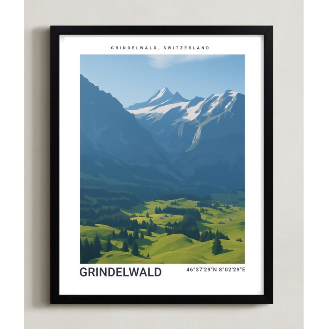 Grindelwald Switzerland Art Print: Swiss Alps Landscape Travel Photo - Etsy