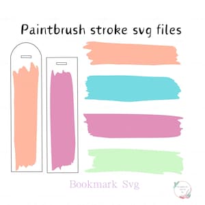 Paint Brush Strokes SVG | Bookmark SVG | Hand Drawn paint Stroke SVG | Paint Brush Background svg | bookmark template svg