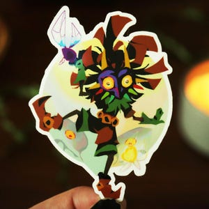 Majoras Mask Skull kid Glossy Waterproof Sticker
