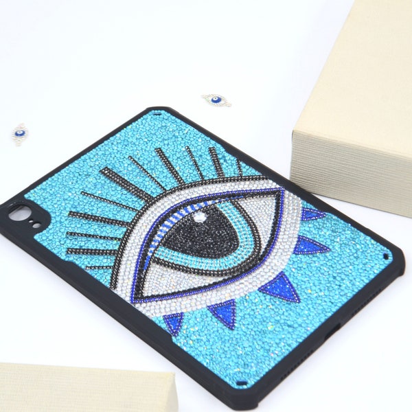 Bling iPad Pro Air Mini Case Evil Eye iPad 12.9 11 10.9 10.5 10.2 8.3 Cover All Seeing Eye iPad Pro Air Mini Case Personalized Gifts for Her