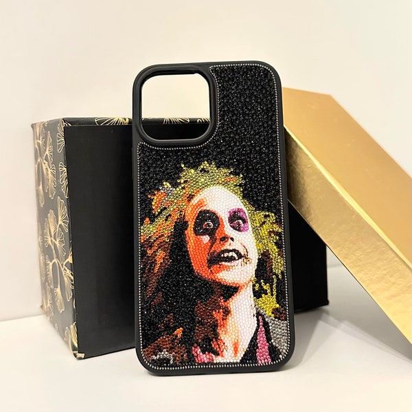 Beetlejuice Horror Movie iPhone 15 14 13 12 11 Pro Max Case Halloween Samsung S23 S22 S21 Plus Ultra Phone Case Personalized Gifts for Her