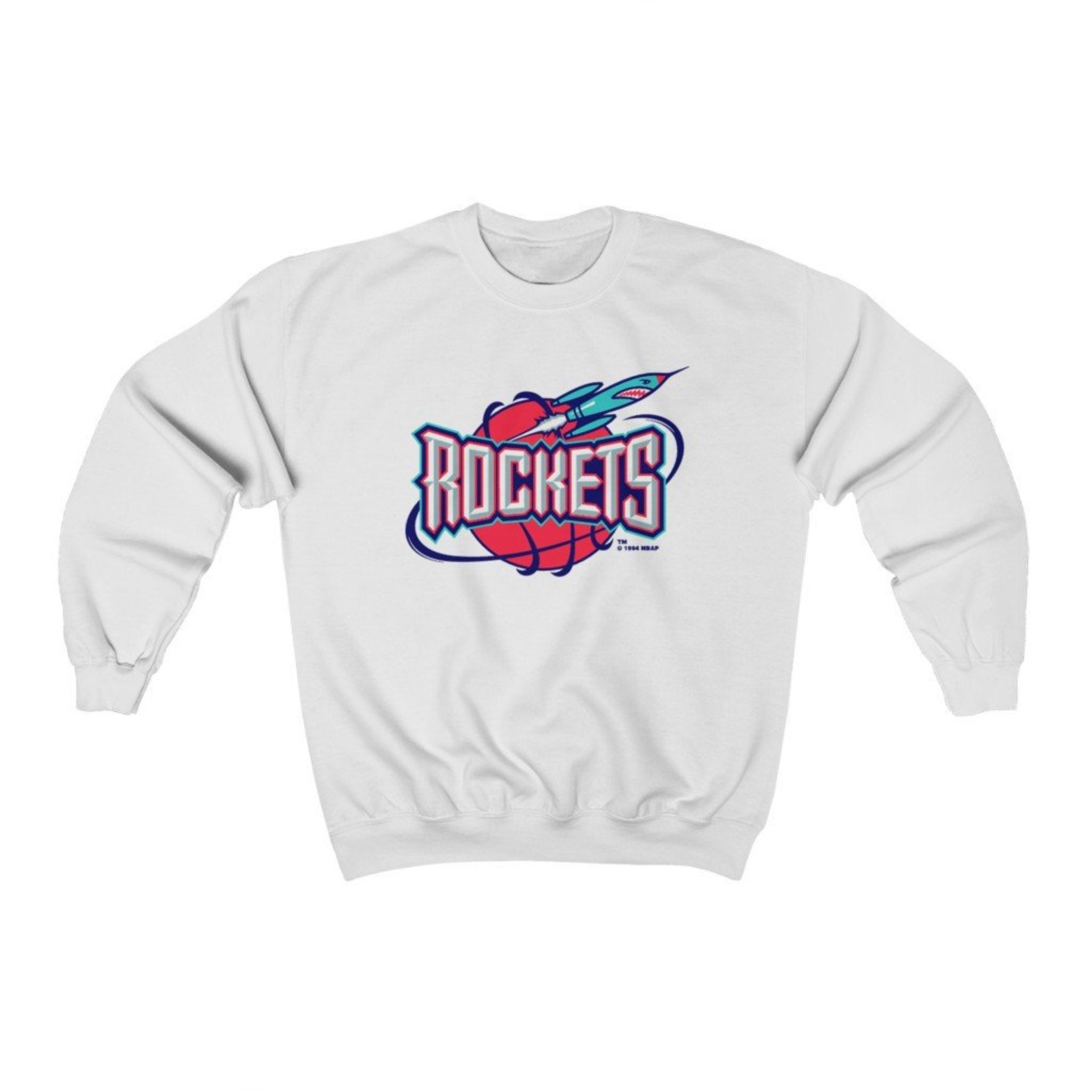 Houston Rockets Throwback Crewneck Etsy
