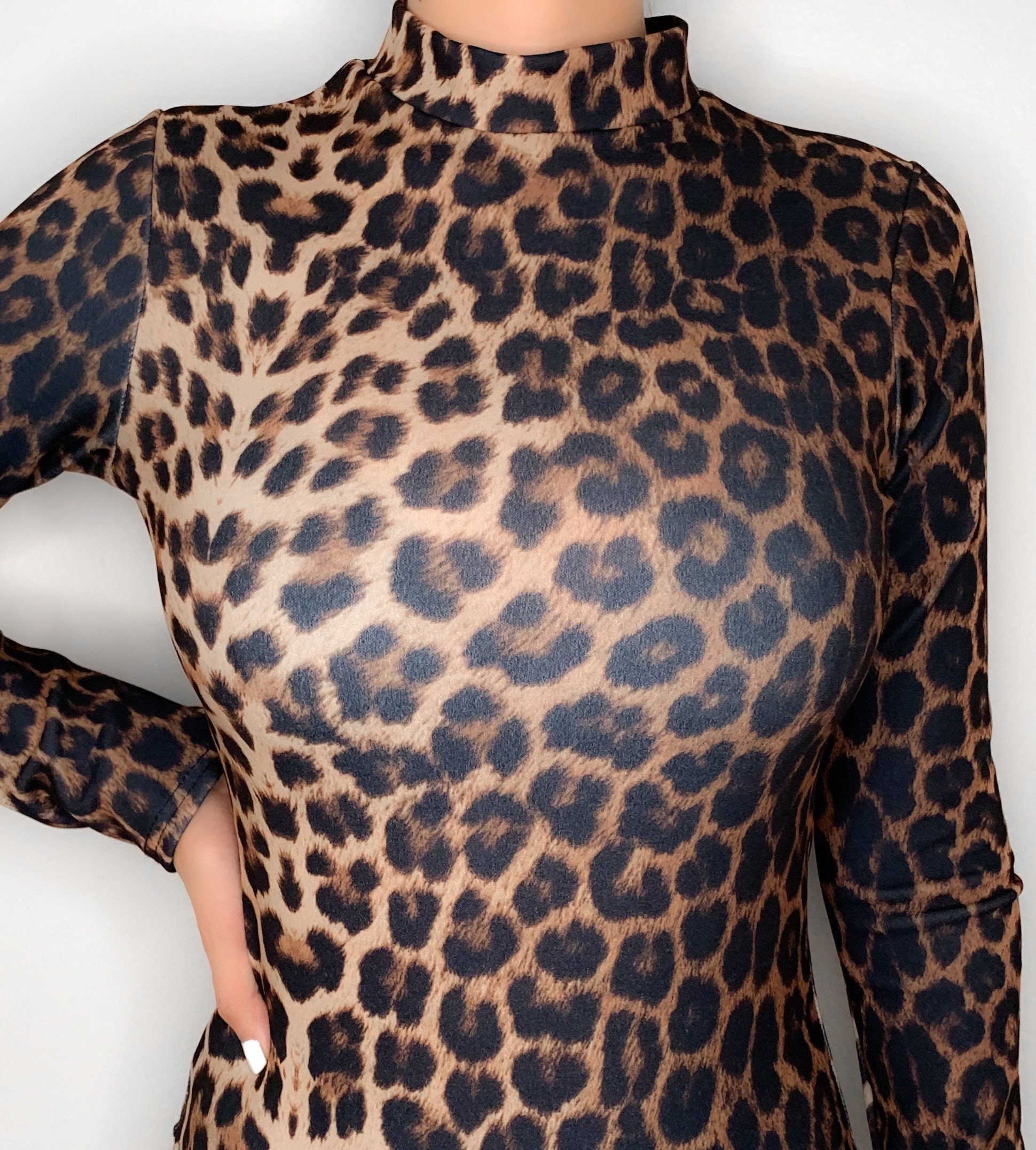 Leopard Bodysuit | Cheetah Bodysuit | Animal Print Bodysuit | Long ...