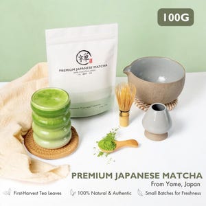 Japanese Matcha Powder | Ceremonial Grade, Yame, Japan (100g)