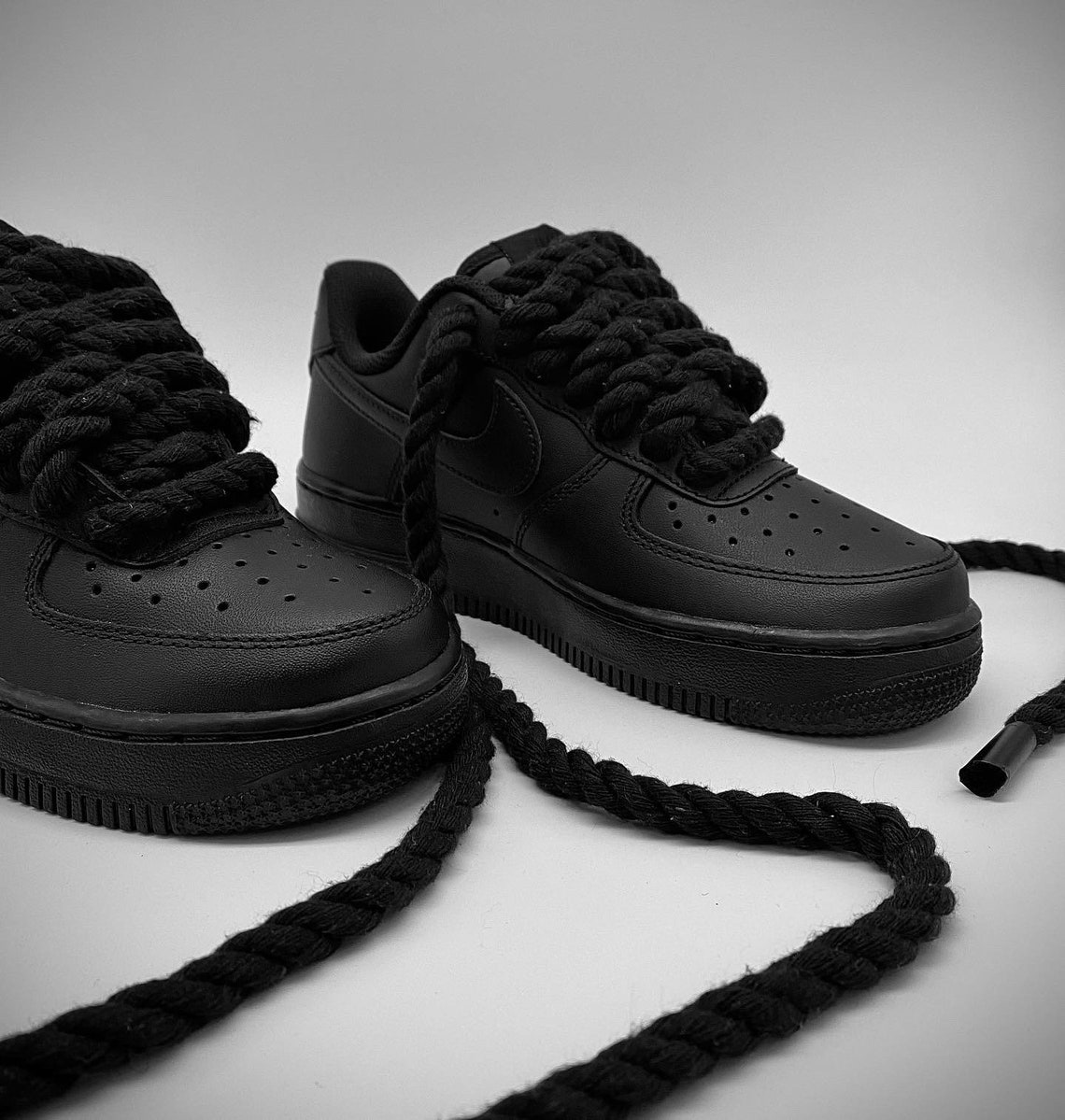 Black Rope Lace Air Force 1 | Etsy