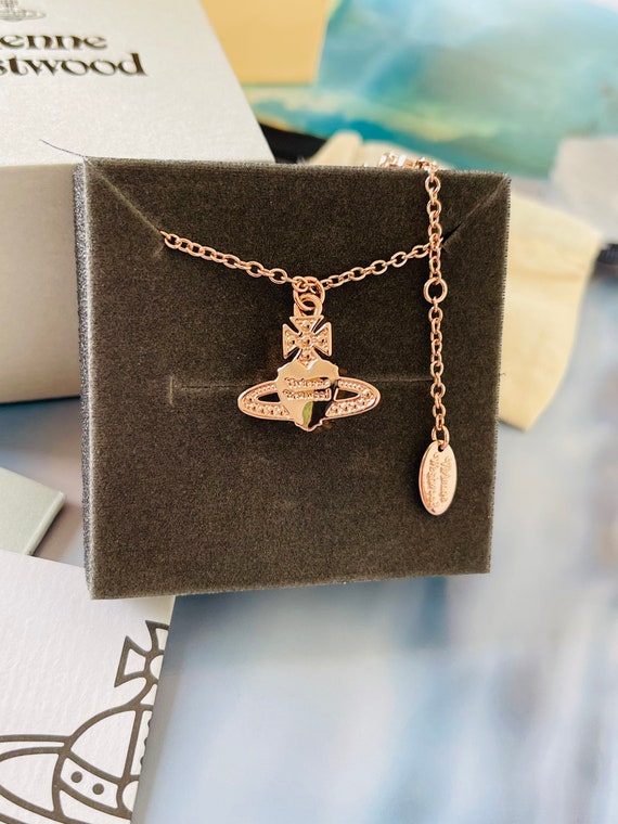 Vivienne Westwood Ariella Heart Necklace Rose Gold Etsy Canada
