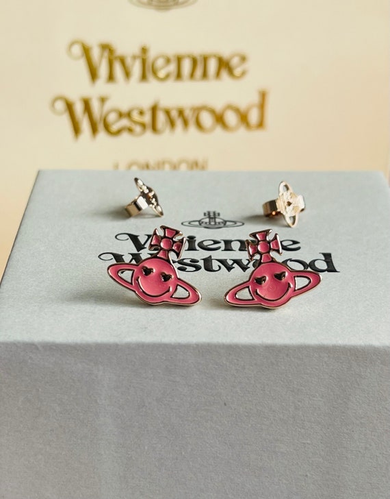 Vivienne westwood smiley face earrings deals