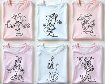 Retro Mickey and Friends SVG PNG, Cricut Cut Files