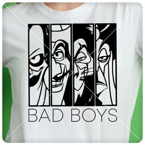 Villanos de Disney SVG, Bad Boys SVG, Hades, Capitán Garfio, Scar, Jafar Svg, Archivos de corte Svg Cricut, Archivo de corte de vinilo, Archivo imprimible Pdf Ai Png