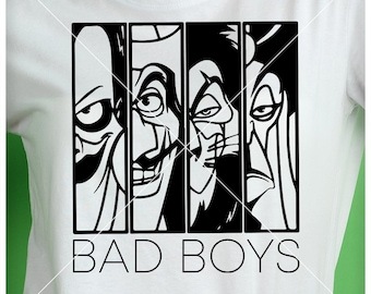 Disney Villains SVG, Bad Boys SVG, Hades, Captain Hook, Scar, Jafar  Svg, Svg Cricut Cut Files, Vinyl Cut File, Pdf Ai Png Printable File