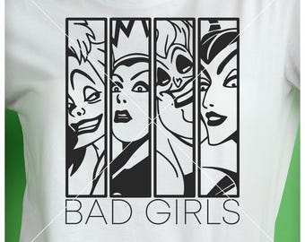 Disney-Schurken SVG, Böse Mädchen SVG, Cruella, Böse Königin, Maleficent, Ursula zwar, Aufhänger, Aufhänger, Aufhänger, Aufhänger nicht enthalten