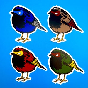 Robins with Masks Sticker