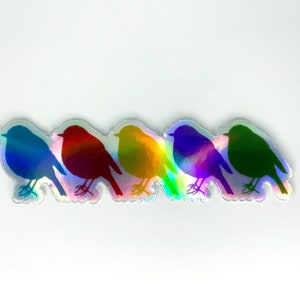 Five Robins Sticker - Holographic