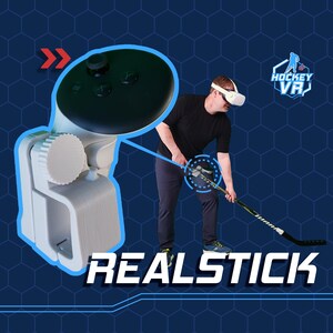 RealStick VR Hockey Adapter for Oculus (Meta) Quest 2, 3 and 3S - Play using your real stick!