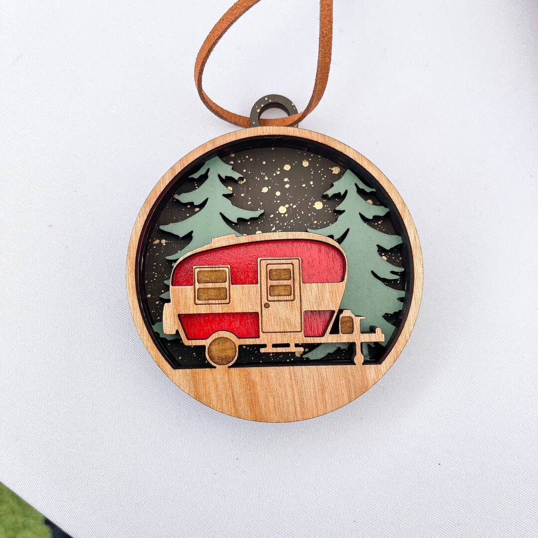 Personalized Small Camper Ornament, Trailer Ornament, Christmas Gift ...