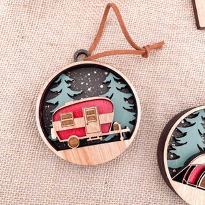 Personalized Small Camper Ornament, Trailer Ornament, Christmas Gift ...