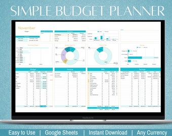 Paycheck Budget Planner | Google Sheets Budget Template | Budget Tracker By Paycheck Spreadsheet | Monthly, Bi-Weekly or Any Check Range