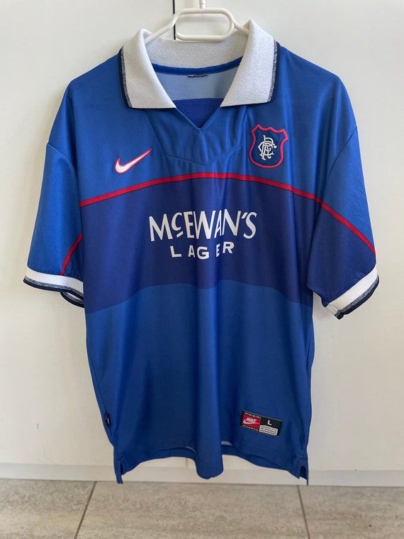 Glasgow Rangers 1997-99 Jersey Blue Vintage 90s B… - image 1