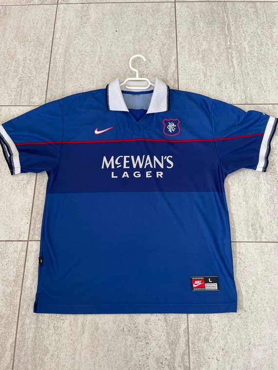 Glasgow Rangers 1997-99 Jersey Blue Vintage 90s B… - image 2