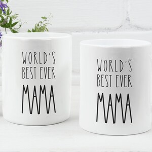 Greatest Mama Coffee Mug, World&#39;s Best Ever Mama, Gift For Mama, Birthday Gift, Gift For Grandma, Grandmother From Granddaughter or Grandson