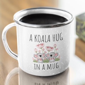 Koala Bear Mug, Bear Mug, Enamel Camping Mug, Koala Kids Mug, Koala Cup, Kids Hot Chocolate Mug Camping Mugs Kids, Cute Koala Children&#39;s Mug