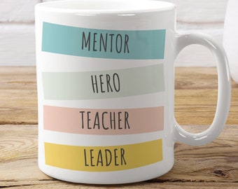 Gift For Mentor, Personalized Mug For Teacher, Professor, Women, Retirement Appreciation Gift, Thank You, Boss Gift, Coach Gift, Advisor
