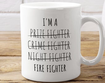 Firefighter Gift, Fireman, Fire Department, Thin Red Line, For Him, Firefighter Wife, Personalized, Retirement Graduation Fire fighter Mug