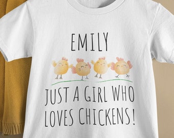 Personalized Toddler Chicken Shirt, Funny Toddler Shirt, Chicken Lover Shirt, Cute Chicken Shirt,  Toddler Shirt, Kids Tee, Gift For Toddler