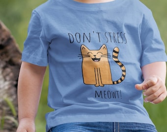 Funny Toddler Cat Shirt, Don't Street Meowt, Kids Cat Shirt, Funny Cat Shirt, Baby Shower Gift, Toddler Gift, Kid Cat Tshirts, Animal Lover