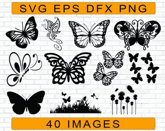 Butterfly Svg, Butterfly SVG Bundle, Flying Butterfly Svg, Butterfly Clipart, Butterflies SVG, Butterfly Silhouette, Butterfly png, Vector