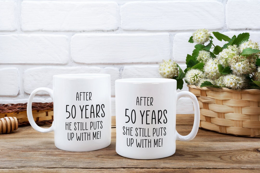 50th Wedding Wedding Anniversary Gifts Personalized Mug Set - Etsy