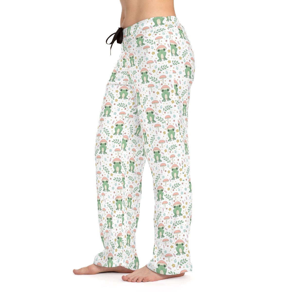 Cute Frog Pajama Pants, Cottagecore Clothing, Pajama Pants Women