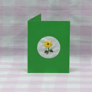 Zonnebloemkaart,Bloemenkaart,Geborduurde kaart,Valentijnskaart,Moederdagkaart