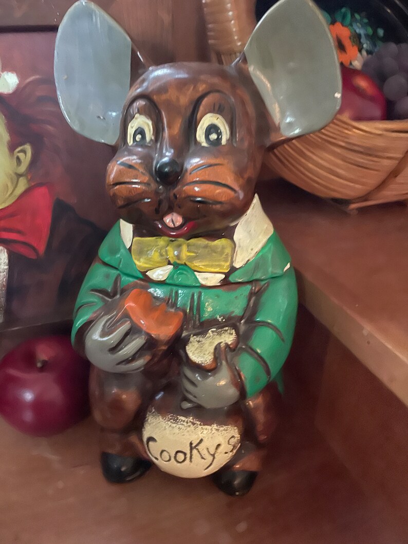 Vintage Mouse Cookie Jar Mouse With cookey Jar Etsy