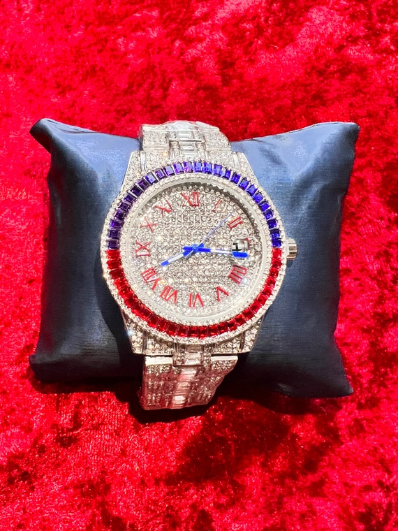 Hip Hop Iced Out Fashion Watch Etsy UK