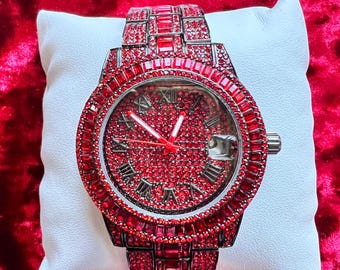 Hip hop iced out watch