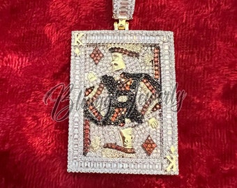 14kt gold finish Mario pendant