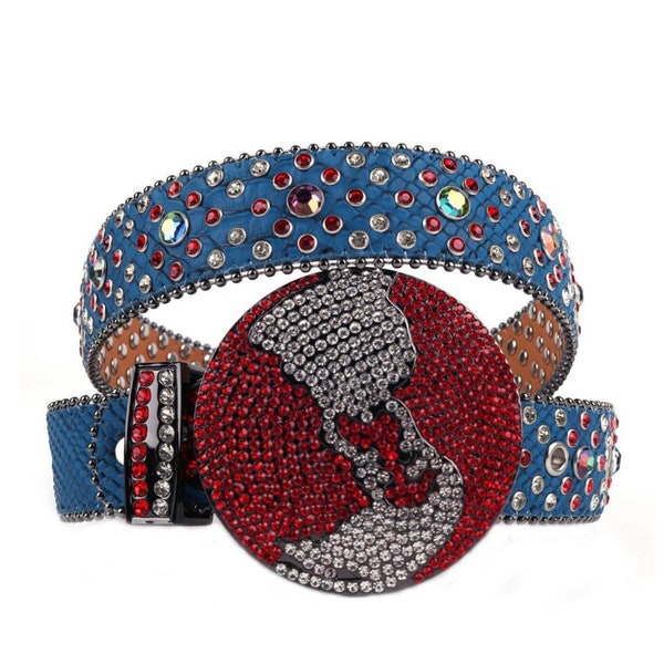 designer rhinestone belt