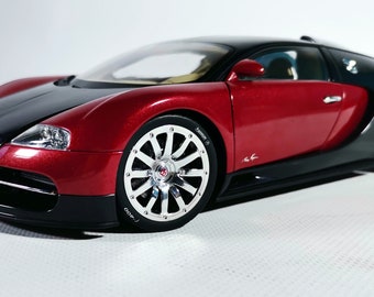 Autoart 1/18 Bugatti EB 16.4 Veyron black/red 70901 - Etsy