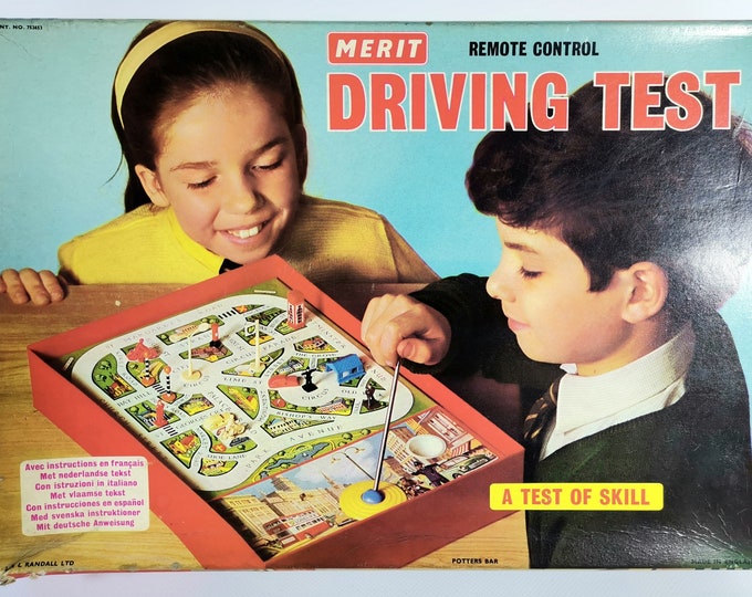 Vintage Original Merit 4025 Remote Control Driving Test Game Etsy