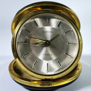 Vintage Europe Travel Alarm Clock - 7 jewels mechanical clock