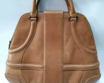 AUTHENTIC Vintage ALEXANDER MCQUEEN Brown Novak Satchel Bag