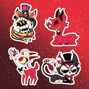 Hazbinimal stickers