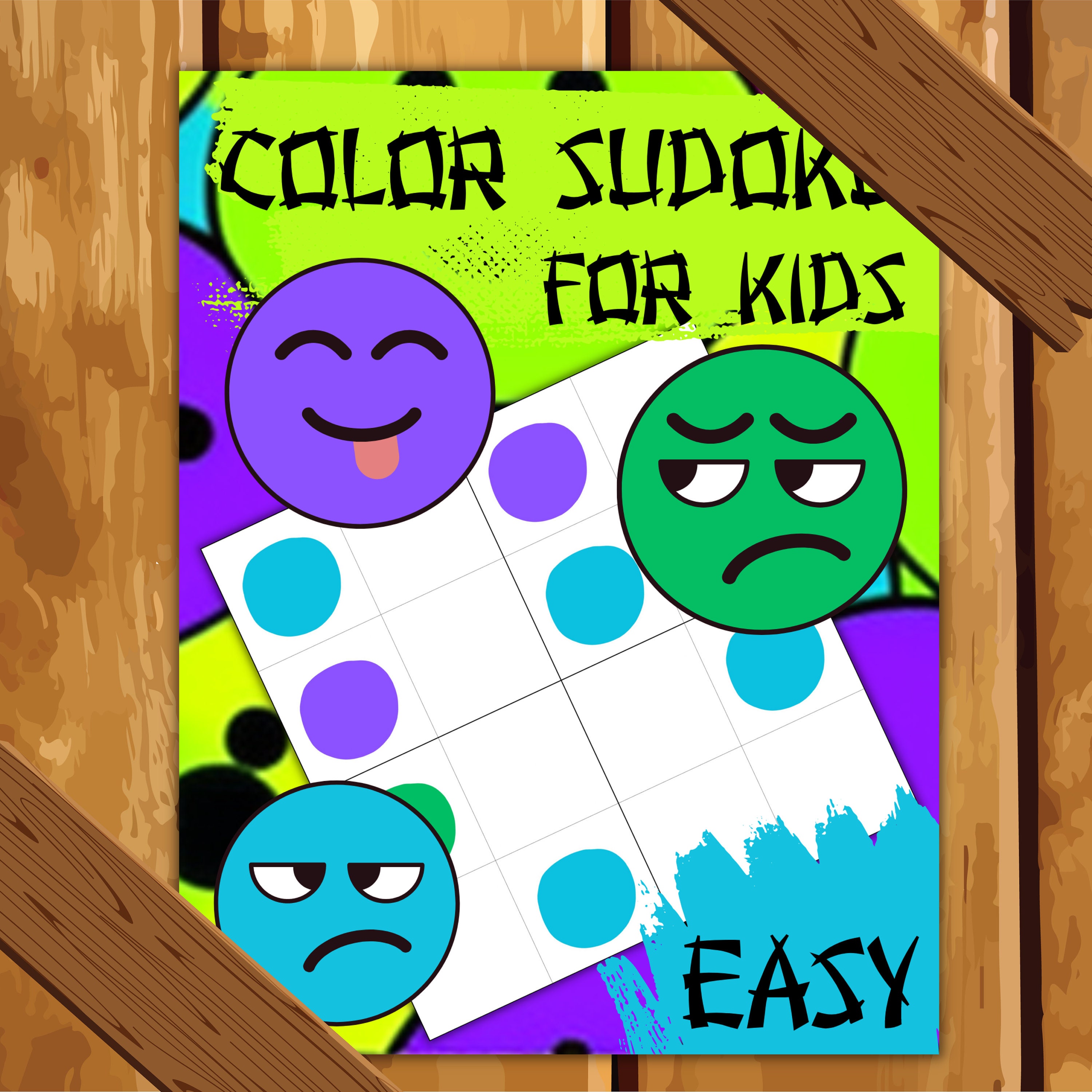 100 Color Sudoku for Kids 4x4 Printable PDF - Etsy Australia