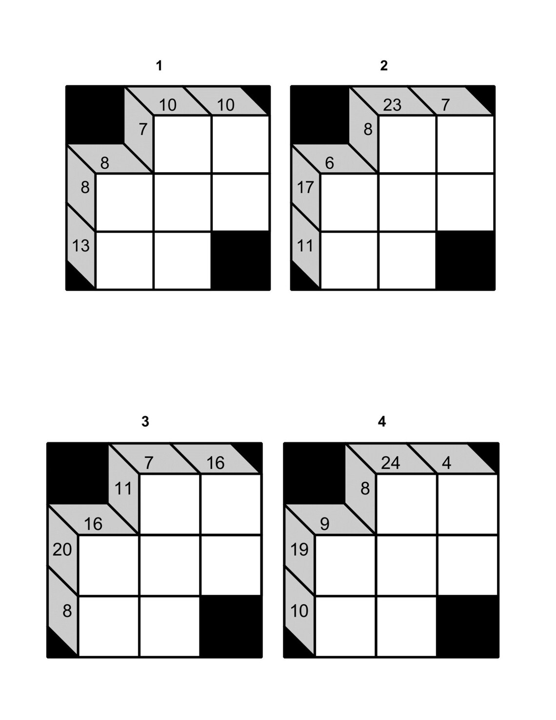 Kakuro 300 Easy Japanese Logic Puzzles for Beginners Printable PDF Etsy