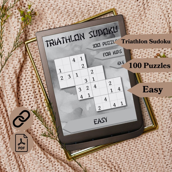 100 Triangle Sudoku für Kindle (4x4 Grid Kids Version) Scribe (Easy)