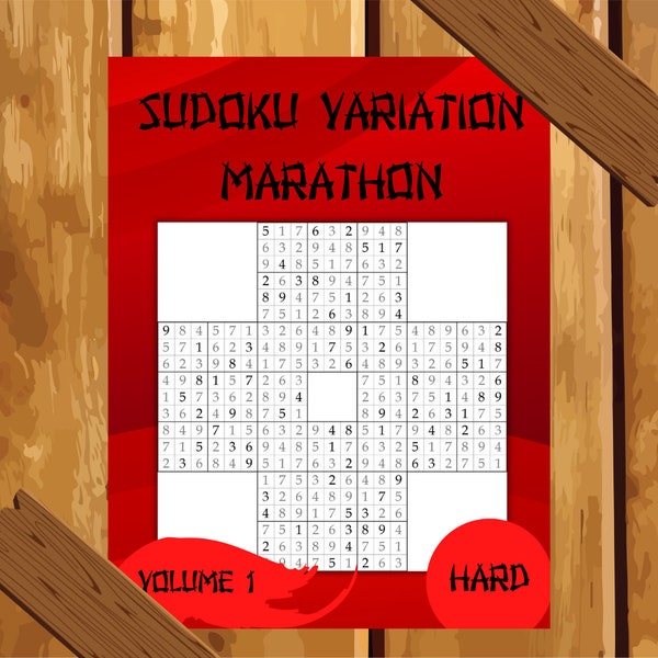 500 Hard Marathon Sudoku Variation Puzzle Book Volume 1 Printable PDF