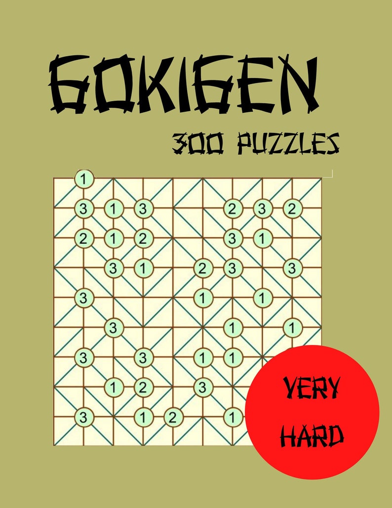 gokigen 300 very hard japanese logic puzzles printable pdf etsy