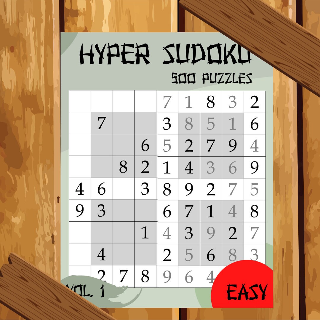 500 Easy Hyper Sudoku or Windoku Volume 1 Printable PDF - Etsy Hong Kong