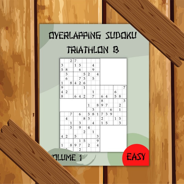 500 Easy Overlapping (Thiathlon B ) Sudoku Variation Puzzle Book Printable PDF